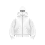 Pull à capuche blanc avec masque intégré souluce